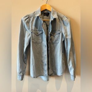Lucky Brand Denim Shirt 100% Cotton Size S Poet Fit